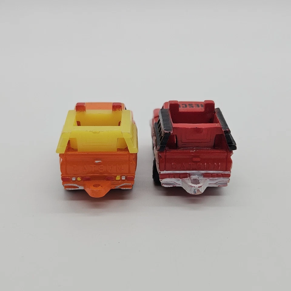 Camión Micro Machines Rescate Bomberos Datsun Amarillo Rojo Foto 3 de 4