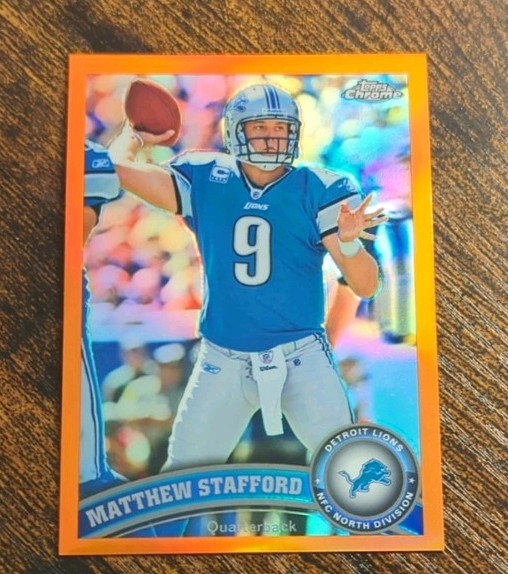 2011 Topps Chrome - Matthew Stafford #4 Orange Refractor