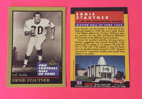 1991 Enor Pro Football Hall of Fame #130 Ernie Stautner
