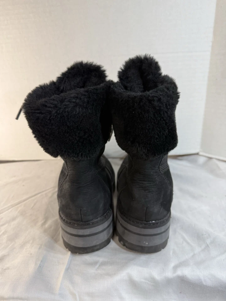 Timberland Boots Womens 8.5 Courmayeur Valley Lugsole Winter Snow A2JQD Black - Image 3 of 4