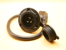 15 Amp 125V AC Port Plug 18" Integrated Extension Cord For Camper RV Boat