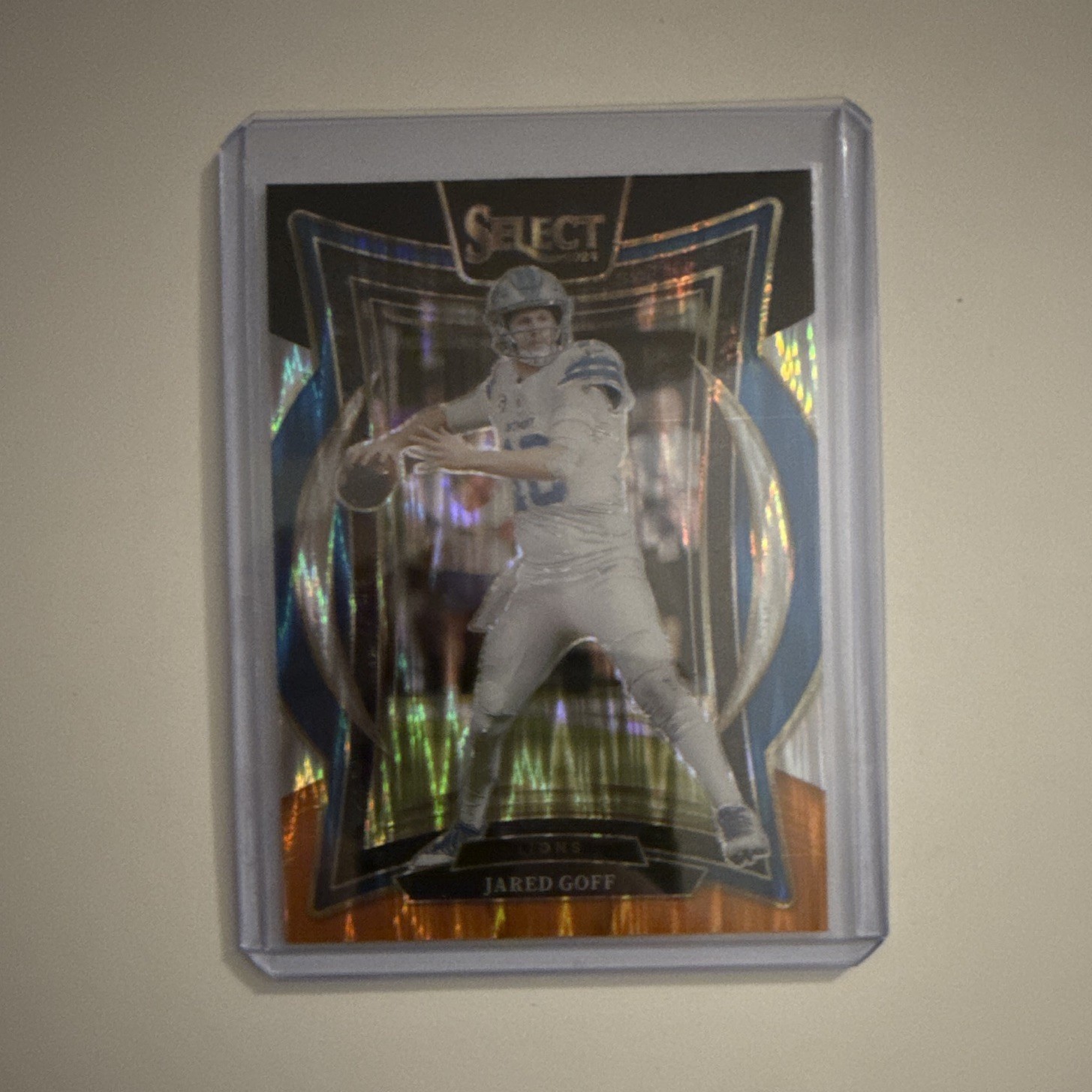 Panini 2024 Select Concourse Jared Goff Orange Shock Prizm /499 #36 Lions