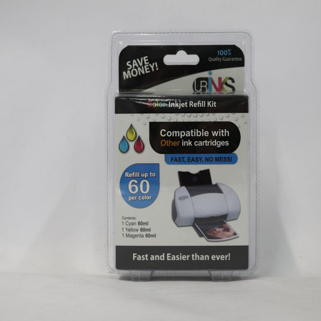 Набор для заправки цветных струйных картриджей Urinks, совместимый с другими чернильными картриджами