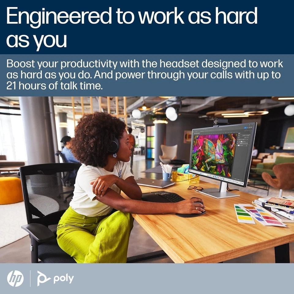 Plantronics Voyager Surround 80 UC + connettore USB-C + adattatore USB-C/A - Immagine 2 di 4