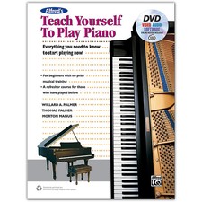 Alfred's Teach Yourself to Play Piano Book, DVD Online Audio, Video Software