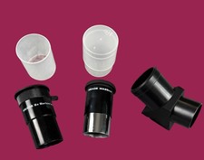 Meade Telescope Accessories Lot 1.25 Diagonal Prism 2x Barlow Lens 25mm Eye