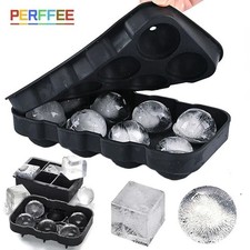 Large Ice Cube Tray Ball Maker Big Rubber Mold Sphere Whiskey DIY Round Mould UK
