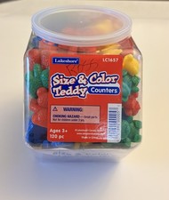 Lakeshore Size And Color Teddy Counters Sorters Complete 120 PCs