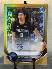 2025-26 Bowman Basketball Anthony Black Auto Gold Refractor 48/50 No. BCA-AR