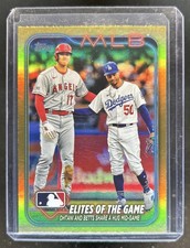 2024 Topps Elites of the Game: Ohtani and Betts Share a Hug Mid-Game Gold #138