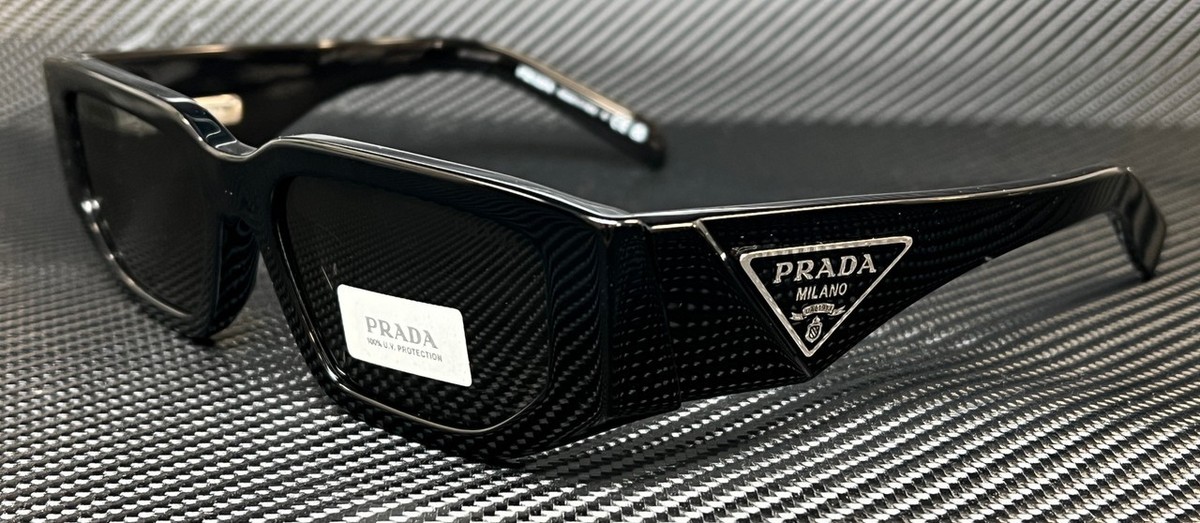 PRADA PR 09ZSF 1AB5S0 Black Grey Men's 55 mm Sunglasses | eBay