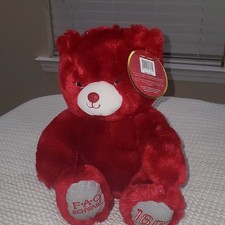 FAO Schwarz 160th Anniversary Red Teddy Bear Plush Medium 2022 New with Tags.