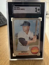 Topps 1968 Mickey Mantle #280 Base Set New York Yankees SGC Graded