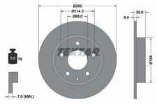2x TEXTAR Bremsscheibe Hinterachse für MAZDA
