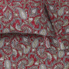 Ultra-Soft King Size Flannel Sheet Set - Deep Pocket Natalia Paisley Design