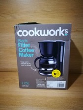 Cookworks CM2058A Filter Coffee Maker 870W Keep Warm Function 1.25L - Black new