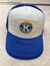 VINTAGE Kiwanis International Hat Cap Snap Back One Size Blue Made in Japan 80s