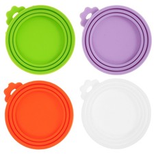 Silicone Can Covers 4Pcs Reusable Drink Can Lids for Jars Assorted Colors