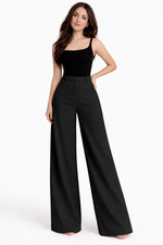 Women’s Bell Bottom Flared Pants Wide Leg Stretchy Trousers Casual Office Work