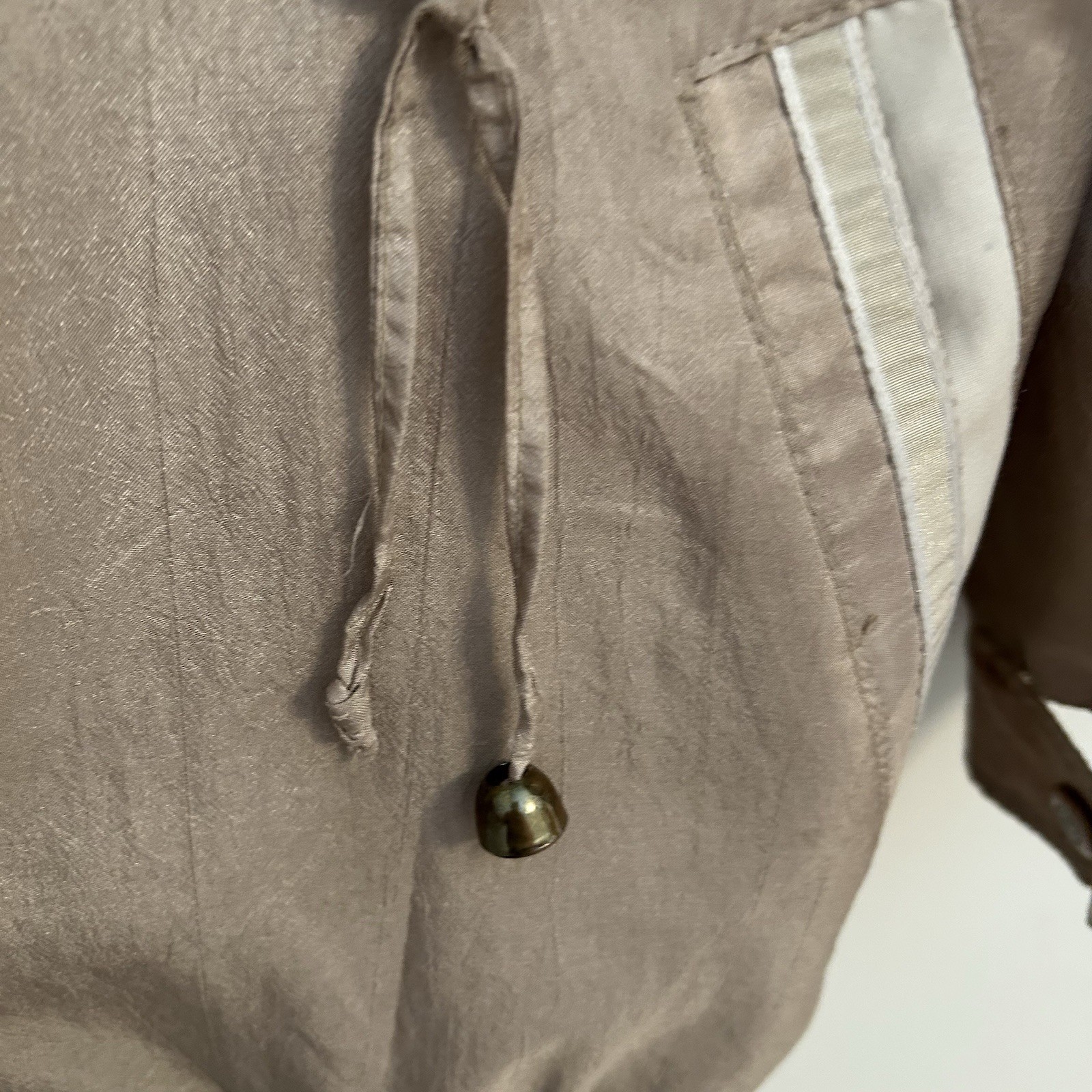 Vintage CS Essentials Long Jacket Tan Women’s Medium Snap Closure thumbnail 4