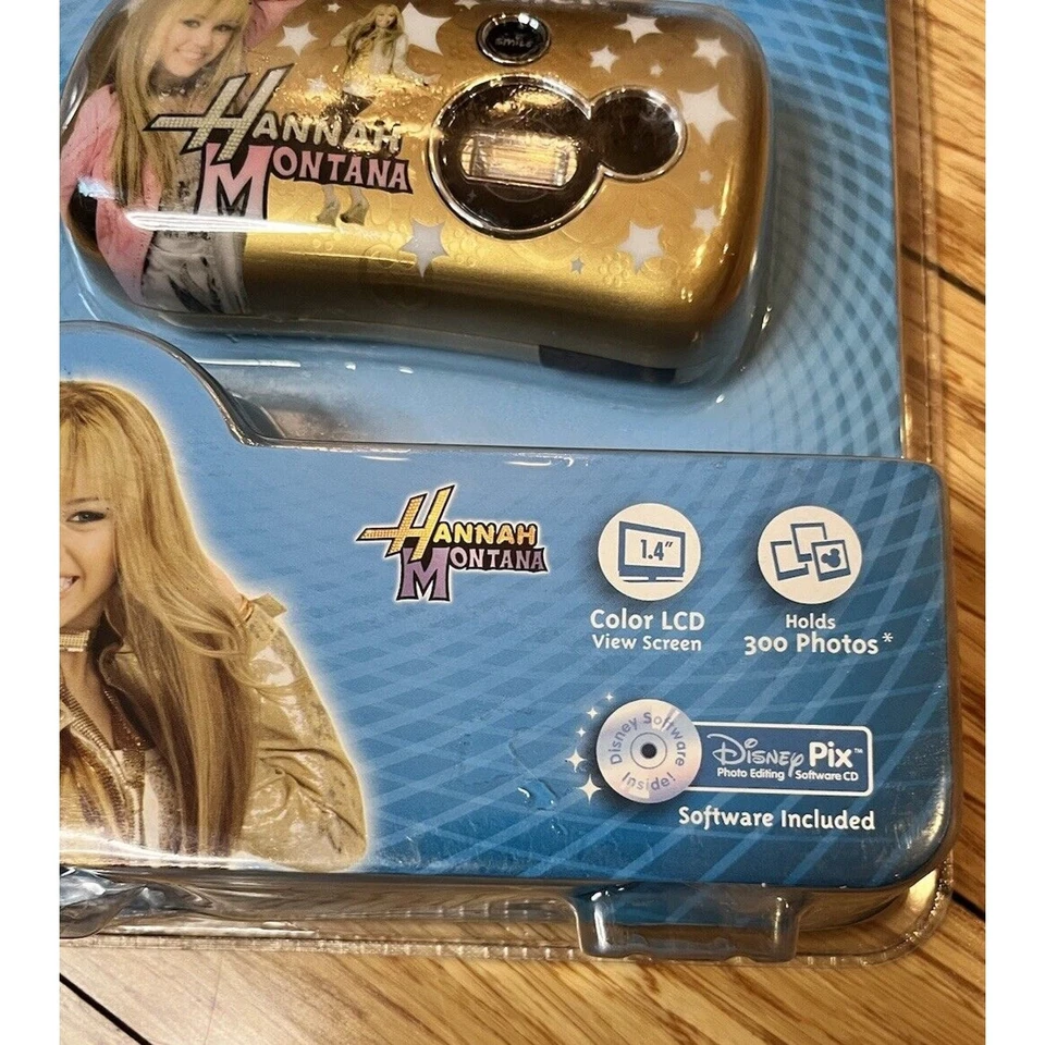 Disney Pix Click Digital Camera Hannah Montana Gold BRAND NEW SEALED 2008 1.3MP - Image 3 of 4
