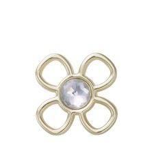 Crocs Jibbitz - Gold Cutout Flower. Metal charm