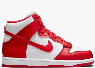 Nike Dunk High Championship White Red PS DH9758-100 White University Red UK 11,5