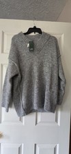 Women's NWT Sz Small Wild Fable Polyester Blend Gray Long Sleeve Sweater