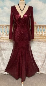 strapless open back dress Goddiva – Glitter Wrap Maxi Dress – Ball gowns – Red main image 0