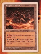 Magic: The Gathering Karplusan Forest 5th Edition Rare Land Colorless Regular