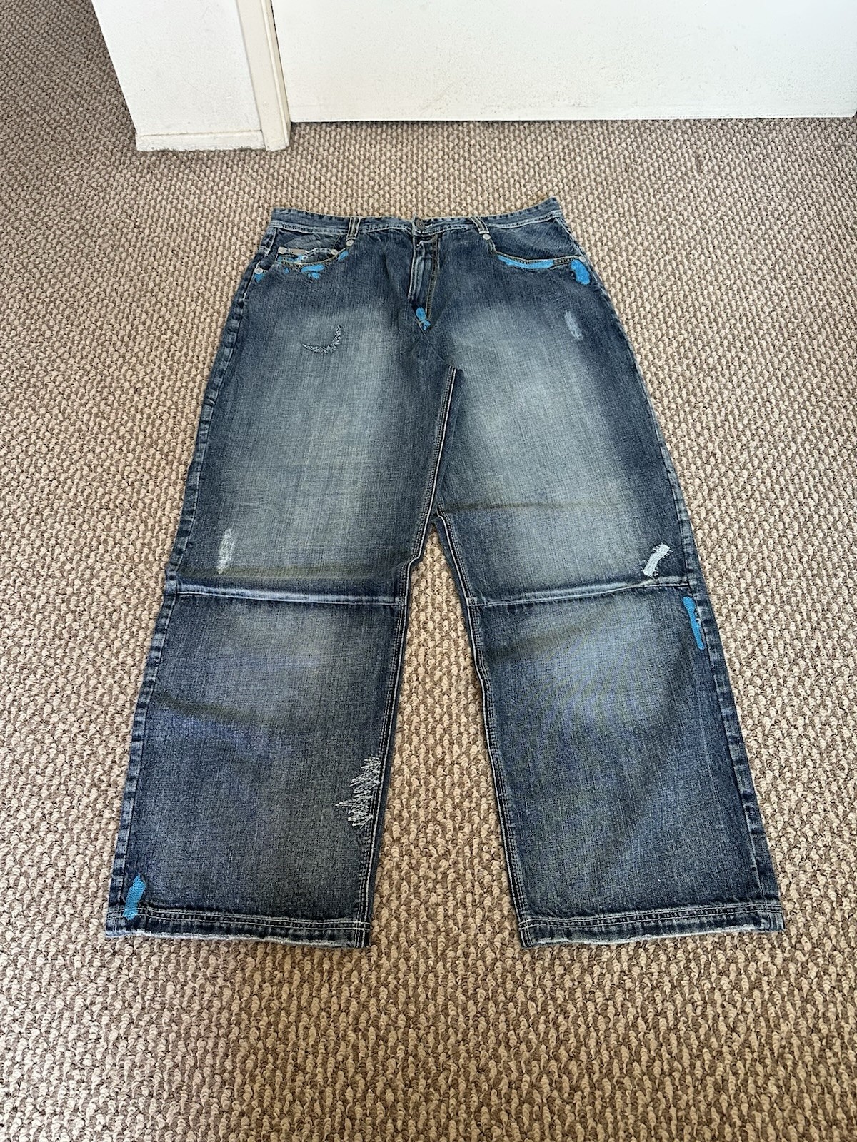 Vintage Y2K Pepe Jeans Embroidered Baggy Jeans Men’s Size 40 / Blue Wash