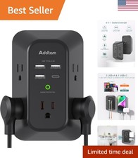 Certified 9 Outlet Power Strip with USB Charging - Safe  Stylish Design