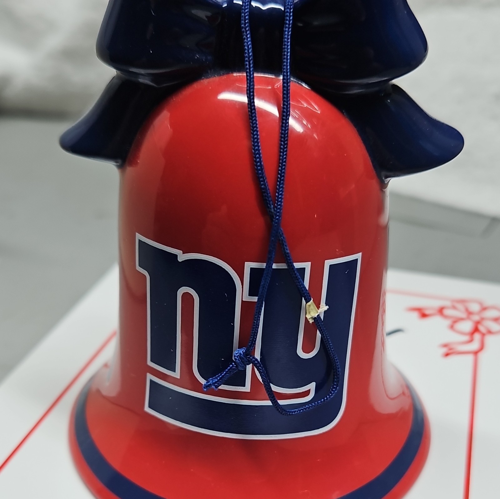 New York Giants NFL Football Bell Christmas Ornament Red Blue 2004 | eBay