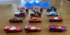 Lot Of 12 Vintage Matchbox Lesney Toy Cars & Trucks In Blue Plastic Car Holder