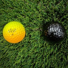 1 Vice Pro Plus BLACK Limited Edition Golf Ball - 1 Pro Plus Yellow  Combo 