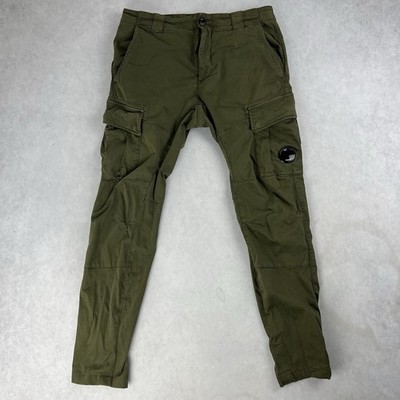 CP Company Ergonomic Fit Cargo Pants W30 Hose Khaki Grün Cargos Small 5255