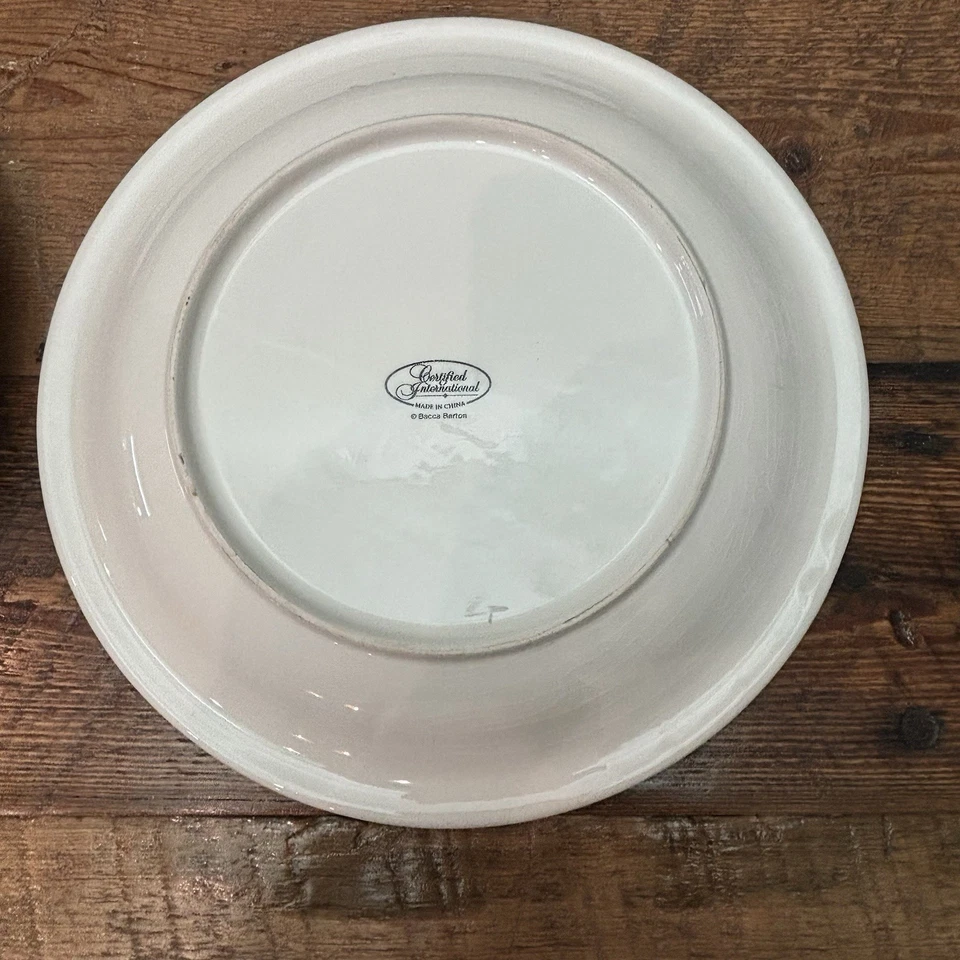 "Platos de cena certificados International Midnight Snowman 11"" Becca Barton Navidad" Foto 3 de 4