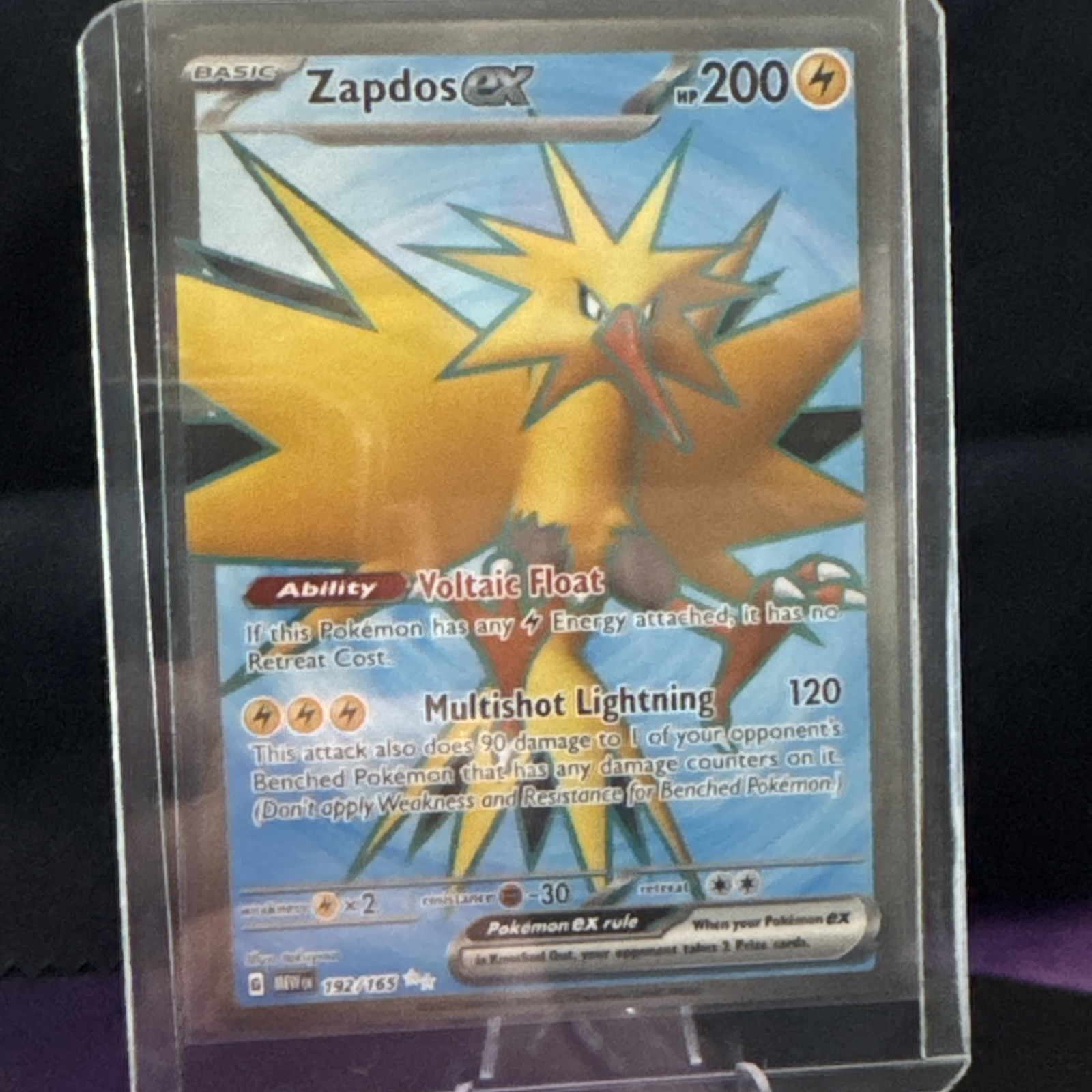 Zapdos ex 192/165 Sv: Scarlet & Violet 151 Holo