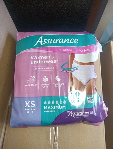 Assurance Women's Incontinence Underwear, Maximum Absorbency, XS 18 Pack - Picture 1 of 2