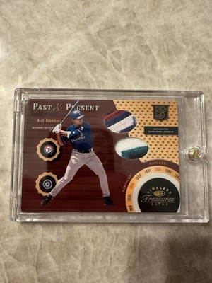 2003 Donruss Timeless Treasures Past & Present Materials Alex Rodriguez /75 PP-1
