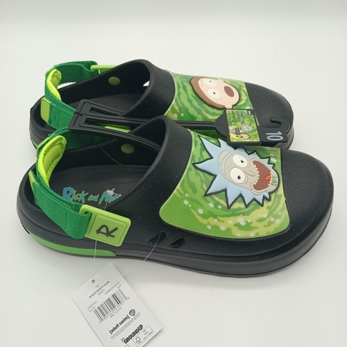 Erwachsene Schwimmen Rick and Morty Clog Sandalen Herren Gr. 10 Slipper Knöchelriemen Boden Up - Bild 2 von 9