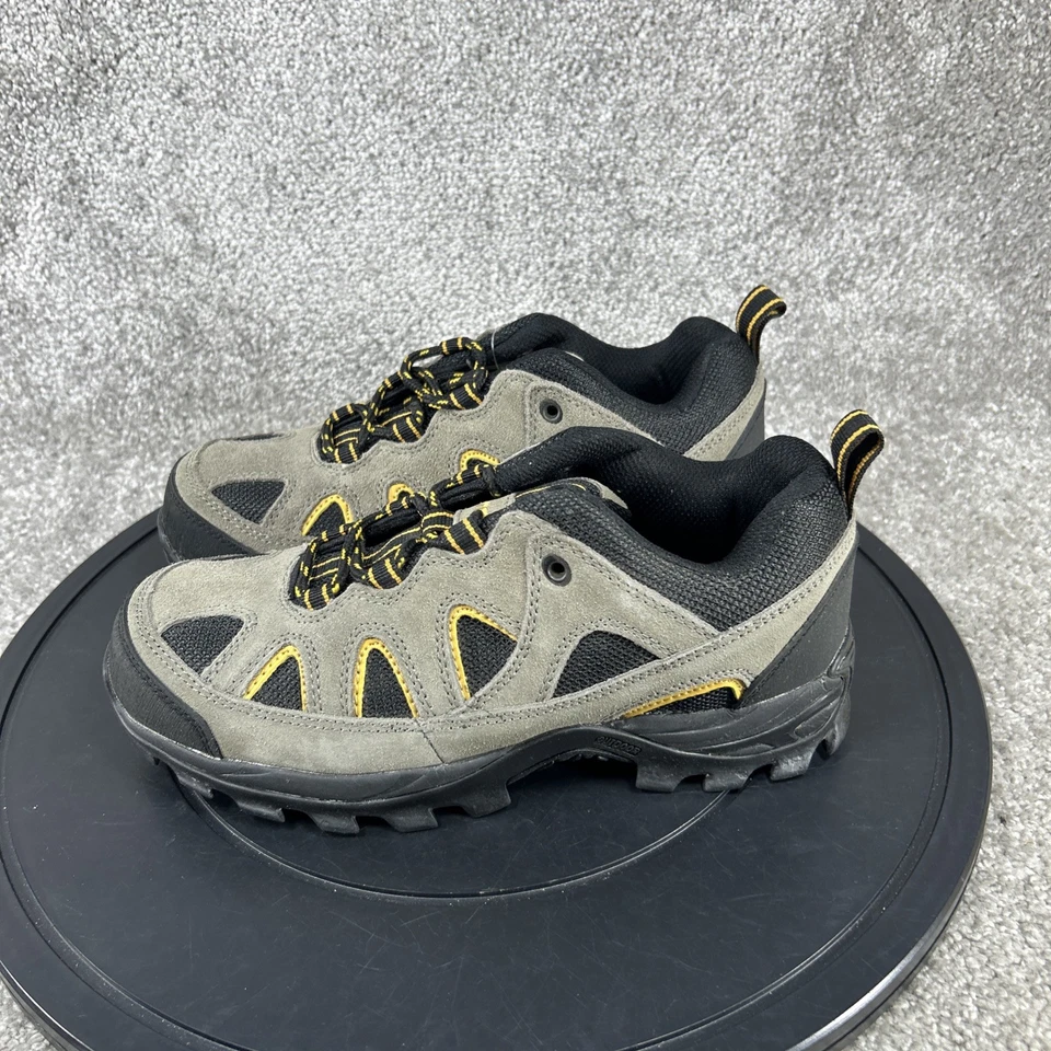 Zapatos Hytest para mujer talla 5 M punta de acero trabajo gris cuero negro antideslizantes Foto 3 de 4