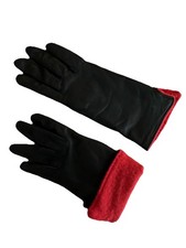 Vintage Black Re Soft Leather Gloves Fully Lined Women's Fall Winter Small