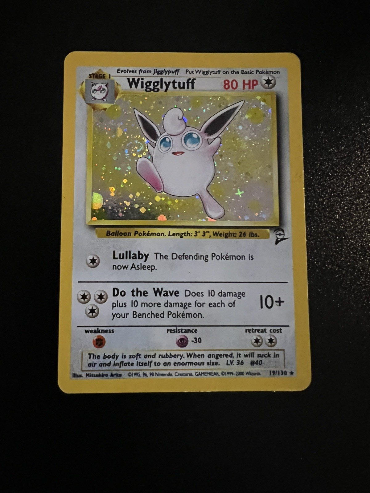 Wigglytuff #19/130 Base Set 2 HP Great Swirl Pokemon Card