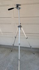 Camera Tripod w/crank/ Pan/Tilt Aluminum USED - Good Condition