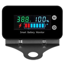 Upgrade IPX7 Waterproof Battery Monitor with Bracket,12v 24v 36v 48v 60v 72v ...