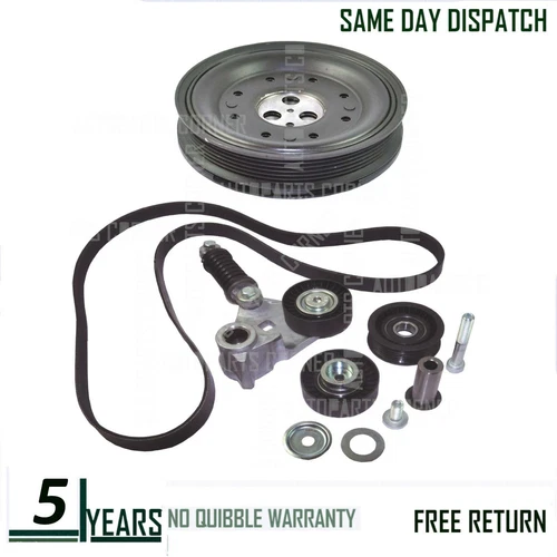 FRONT CRANKSHAFT PULLEY BELT TENSIONER KIT FOR JAGUAR X TYPE CF1 X400, 2.0D 2.2D