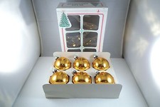 Vintage Lot of 6 Christmas Ornaments Mercury Glass Gold Essex Franke B