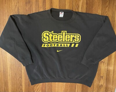 Vintage 90s Pittsburgh Steelers Nike Sweatshirt XL Nike White Tag Pro Line