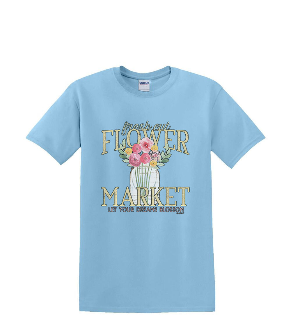 ALTRA T Shirt dalla S alla 2XL 3XL MERCATO DEI FIORI vaso fiori primavera divertimento adulto